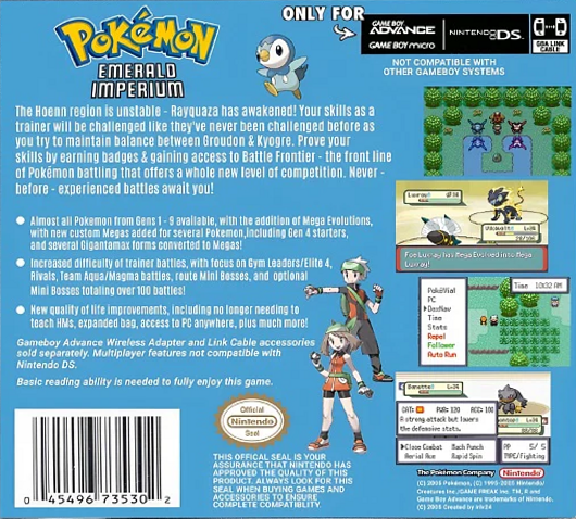 Pokemon : Emerald Imperium — box-2D-back (WOR)