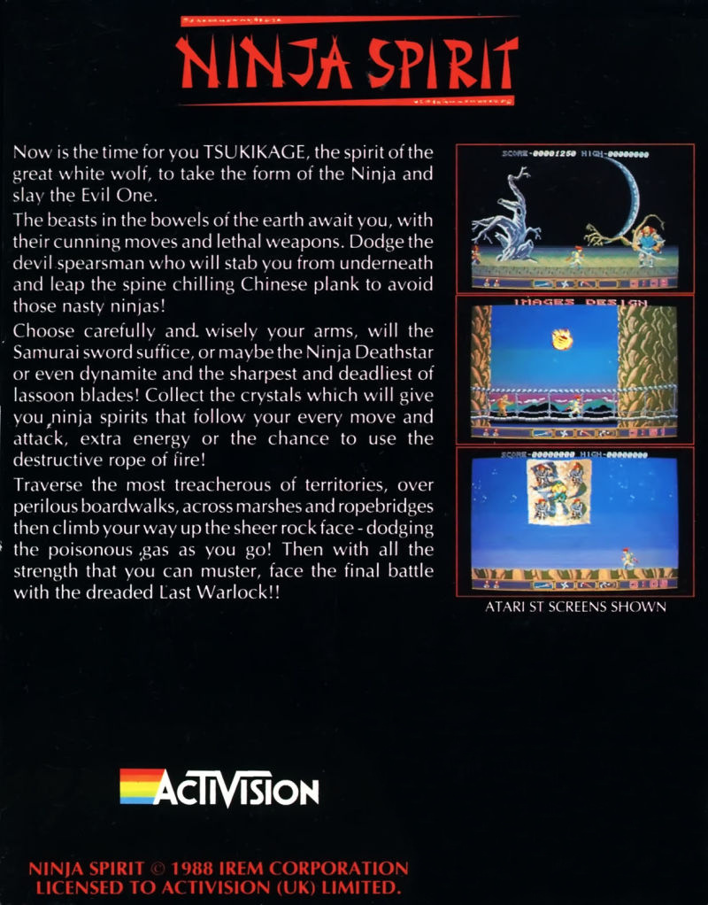 Ninja Spirit — box-2D-back (EU)