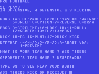 Pro Football — ss (WOR)