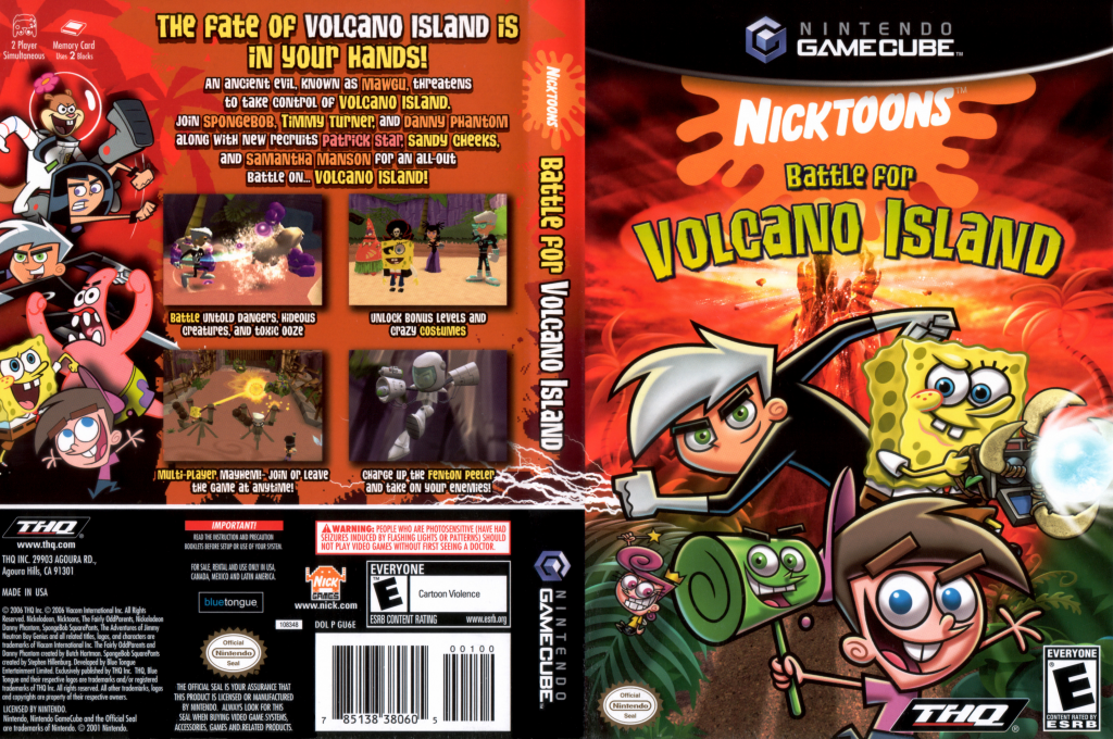 Nicktoons - Battle For Volcano Island — box-texture (US)
