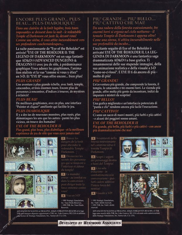 Eye Of The Beholder 2 - The Legend Of Darkmoon — box-2D-back (EU)