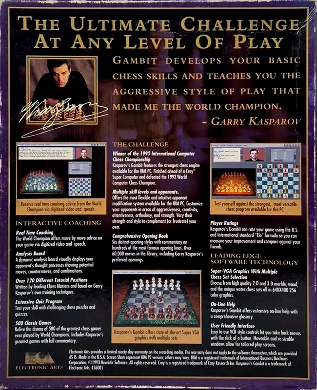 Kasparov's Gambit — box-2D-back (US)