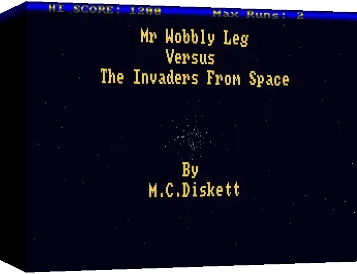 Mr Wobbly Leg Versus The Invaders From Space — box-3D (WOR)