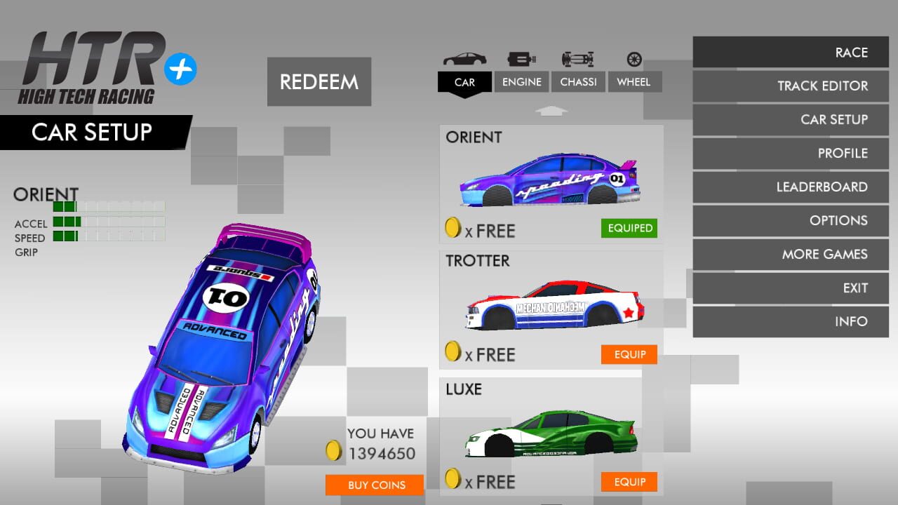 HTR+ Slot Car Simulation — screenshot (WOR)