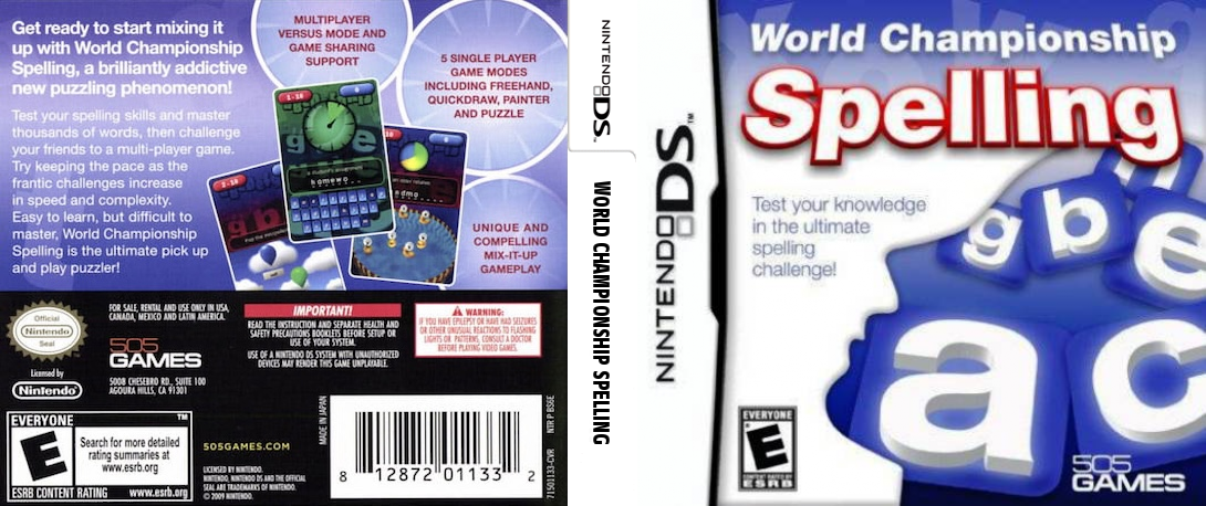 World Championship Spelling — box-texture (US)