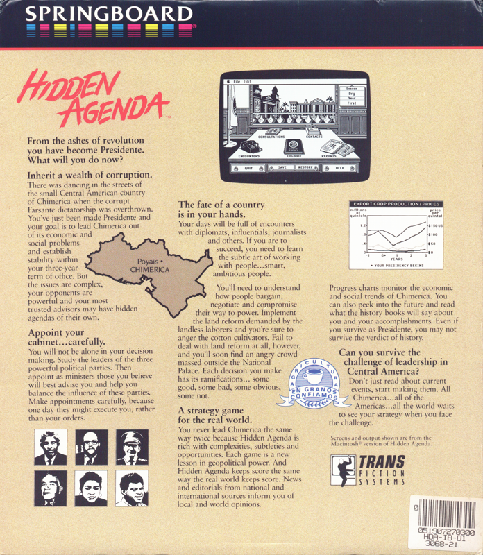 Hidden Agenda — box-2D-back (US)