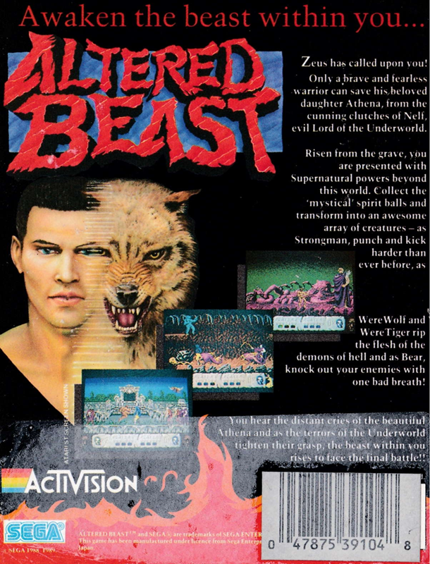 Altered Beast — box-2D-back (EU)