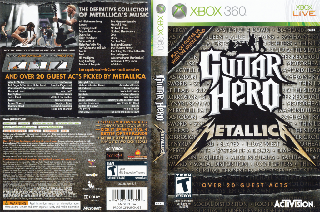 Guitar Hero - Metallica — box-texture (US)