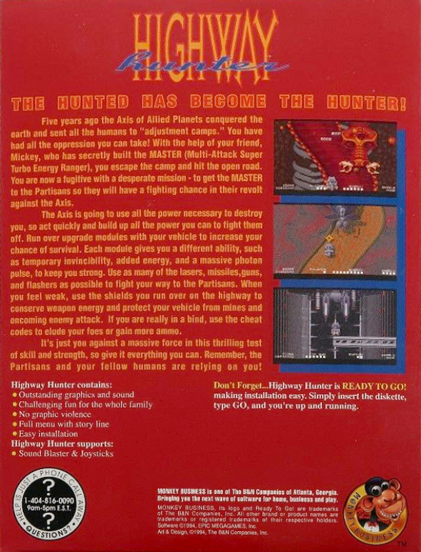 Highway Hunter — box-2D-back (US)