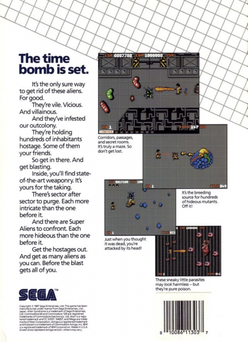 Alien Syndrome — box-2D-back (US)