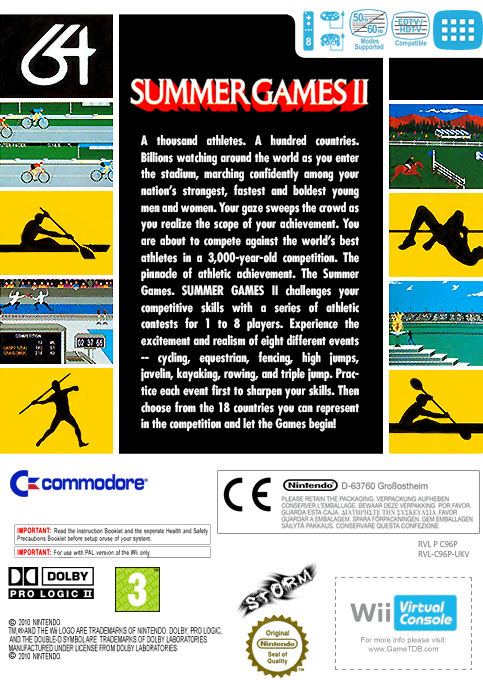 Summer Games 2 — box-2D-back (EU)