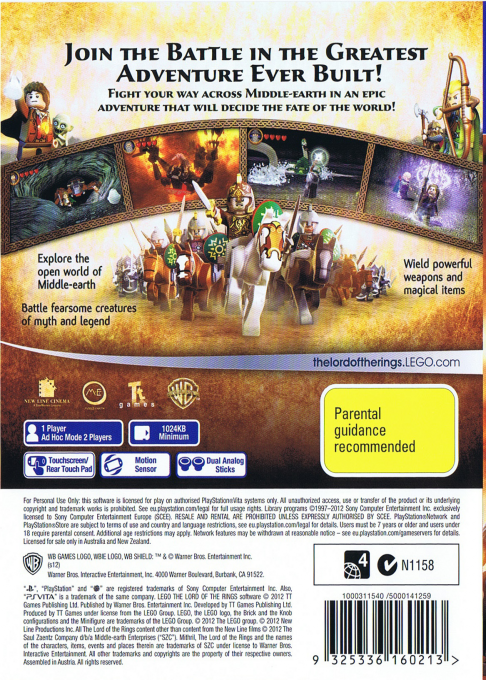 Lego Le Seigneur Des Anneaux — box-2D-back (EU)