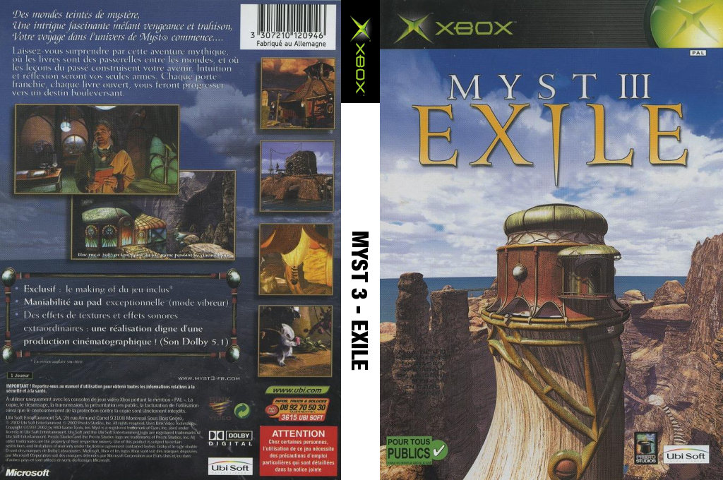 Myst 3 - Exile — box-texture (FR)