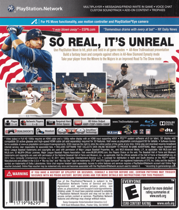MLB 12 - The Show — box-2D-back (US)