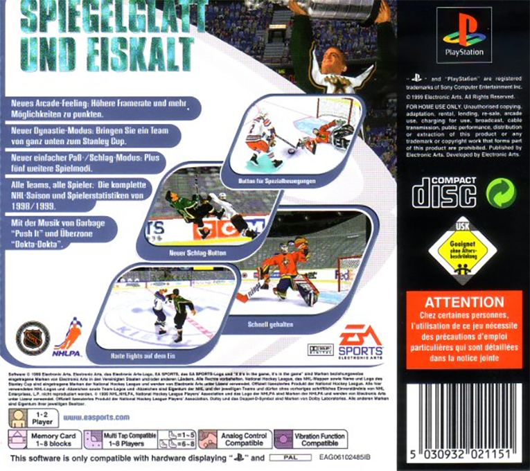 Nhl 2000 — box-2D-back (DE)