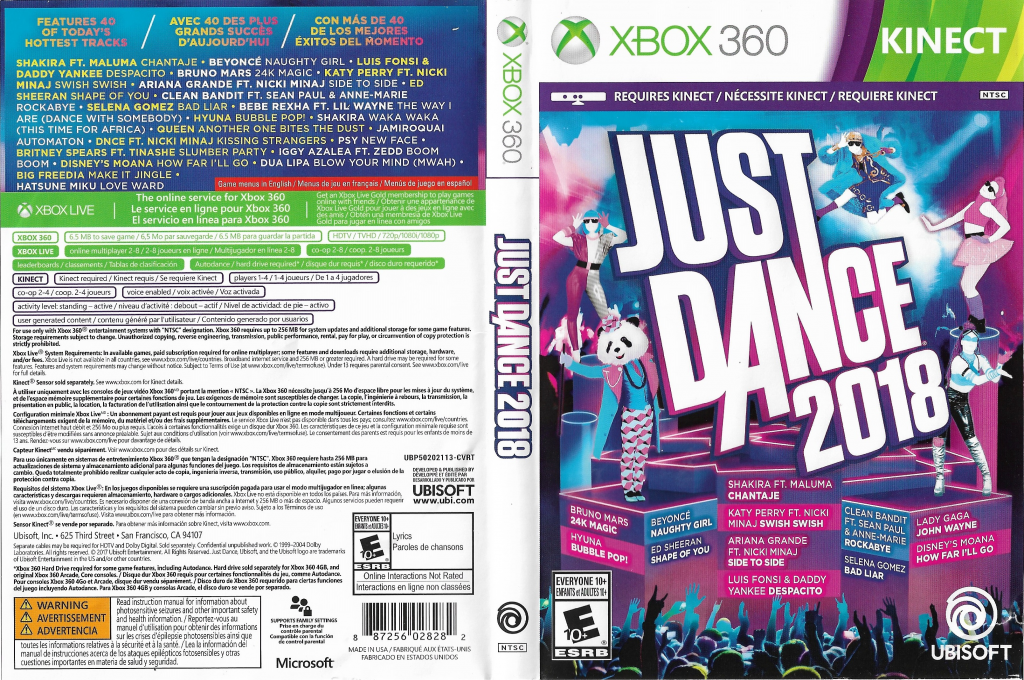 Just Dance 2018 — box-texture (CA)