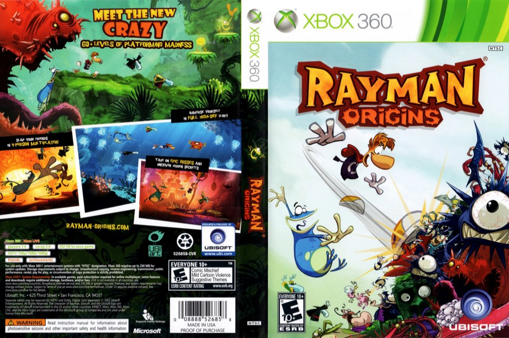 Rayman Origins — box-texture (US)