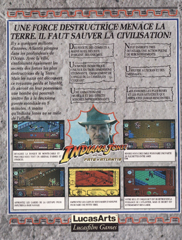 Indiana Jones and the Fate of Atlantis - The Action Game — box-2D-back (FR)