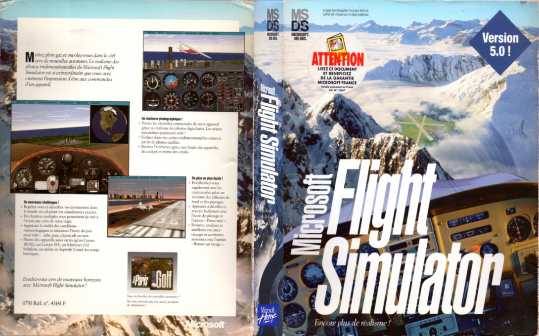 Microsoft Flight Simulator 5.0 — box-texture (FR)
