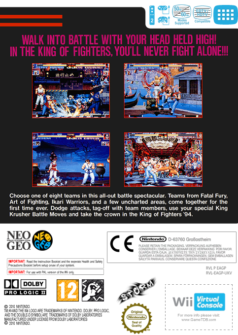 King Of Fighters '94, The — box-2D-back (EU)