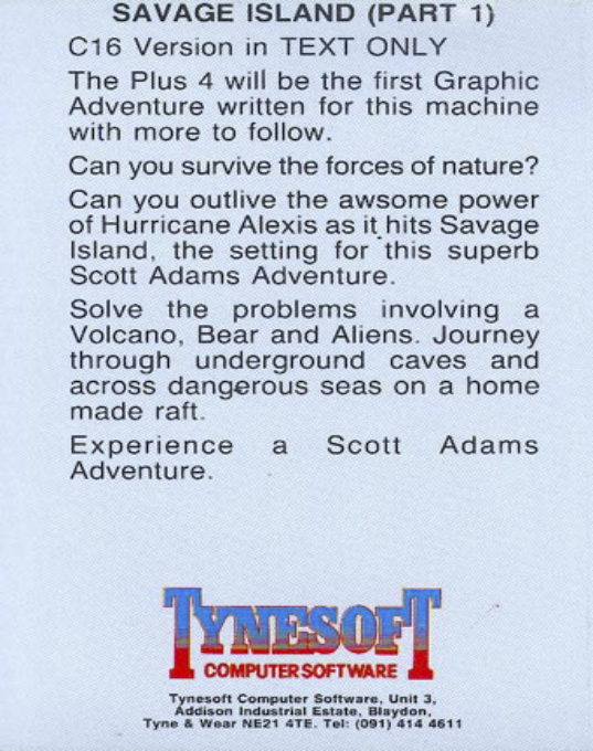 Savage Island Part 1 — box-2D-back (WOR)