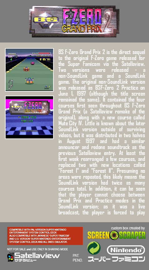 BS F-Zero Grand Prix 2 - Dai-1-shuu — box-2D-back (SS)