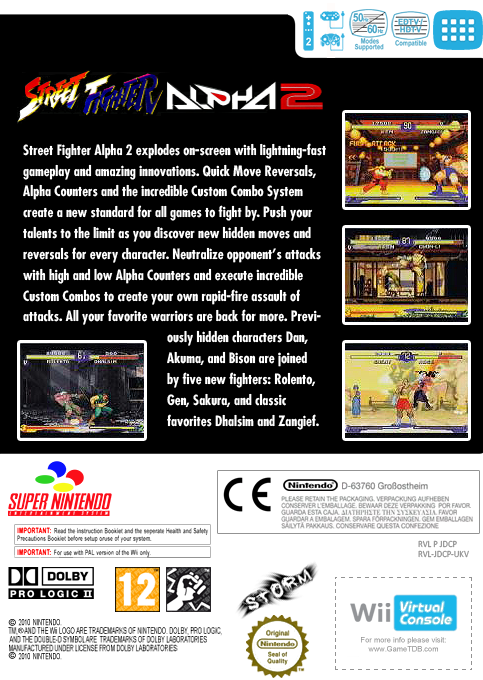 Street Fighter Alpha 2 — box-2D-back (EU)