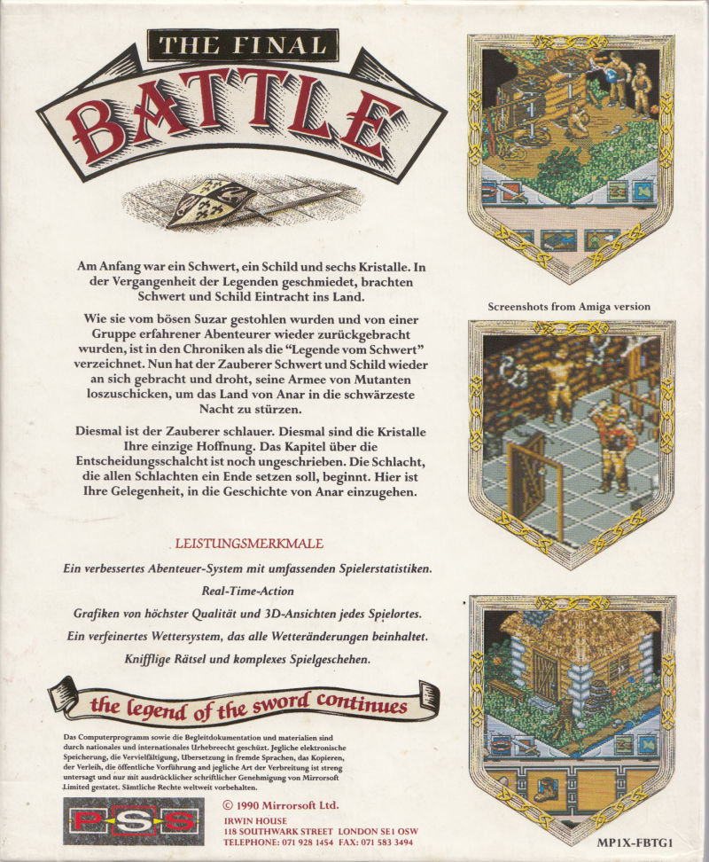 Final Battle, The — box-2D-back (DE)
