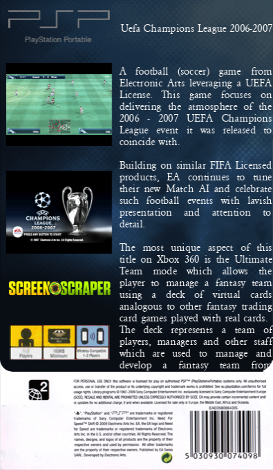 UEFA Champions League 2006-2007 — box-2D-back (SS)