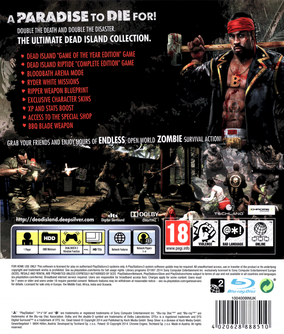 Dead Island - Double Zombie Pack — box-2D-back (EU)