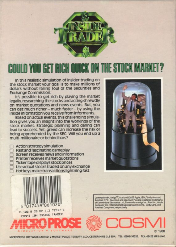 Inside Trader The Authentic Stock Trading Game — box-2D-back (EU)