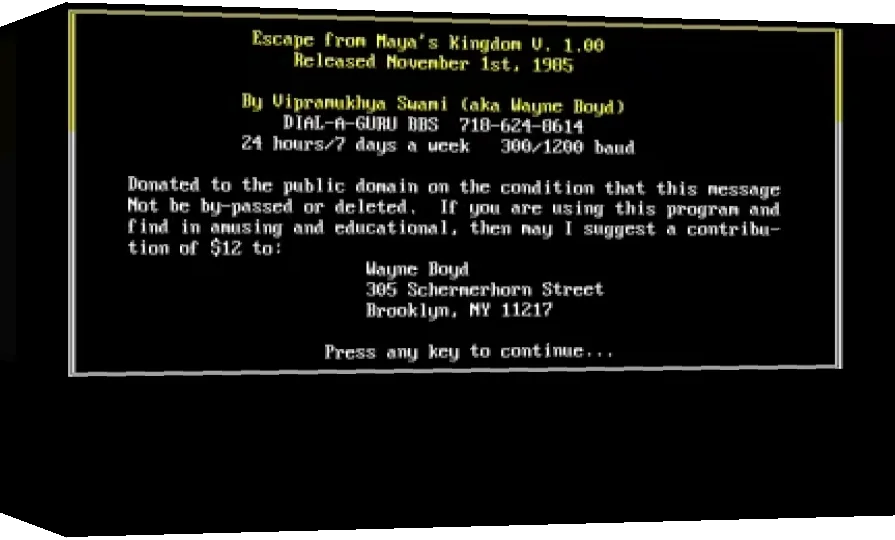 Escape from Maya's Kingdom — box-3D (WOR)