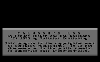 Calhoon's Log — sstitle (WOR)