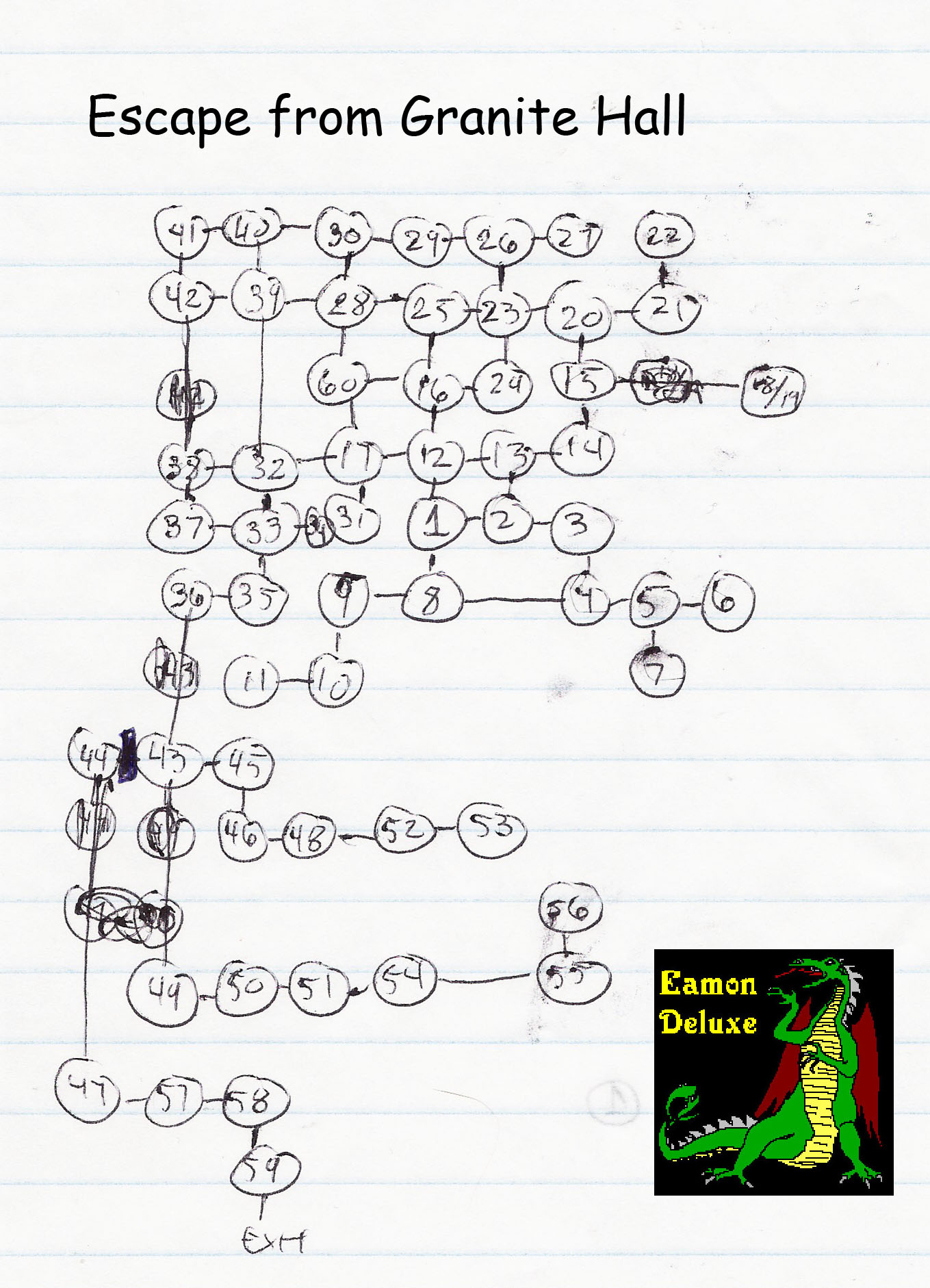 Eamon 174 - Escape From Granite Hall — maps