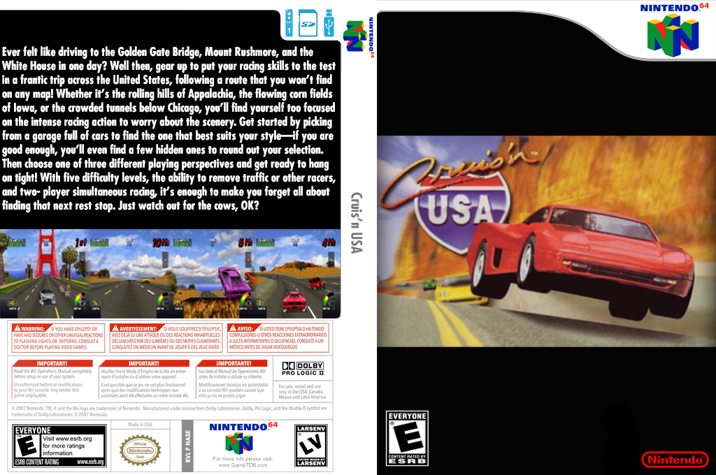 Cruis'n USA — box-texture (US)
