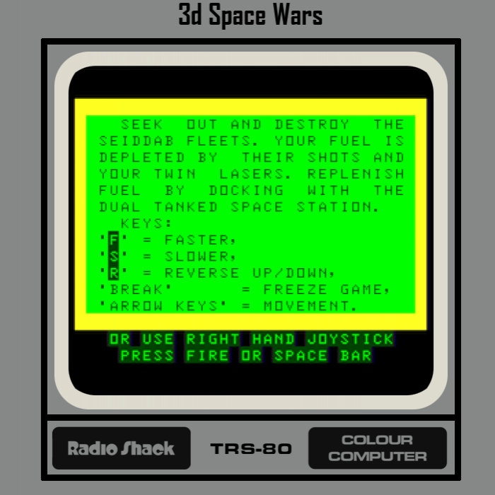 3d Space Wars box art