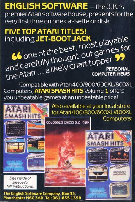 Atari Smash Hits - Volume 1 — box-2D-back (EU)