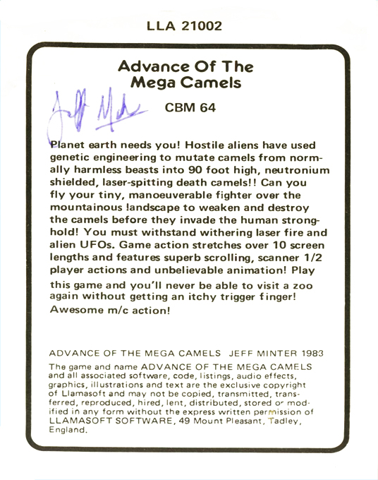 AMC : Attack of the Mutant Camels — box-2D-back (US)