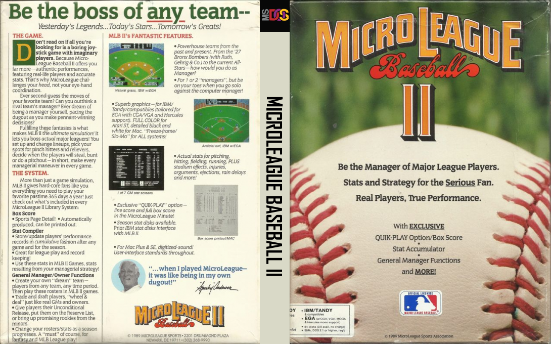 Microleague Baseball 2 — box-texture (US)