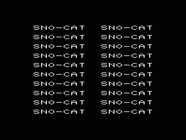 Sno- Cat — sstitle (WOR)