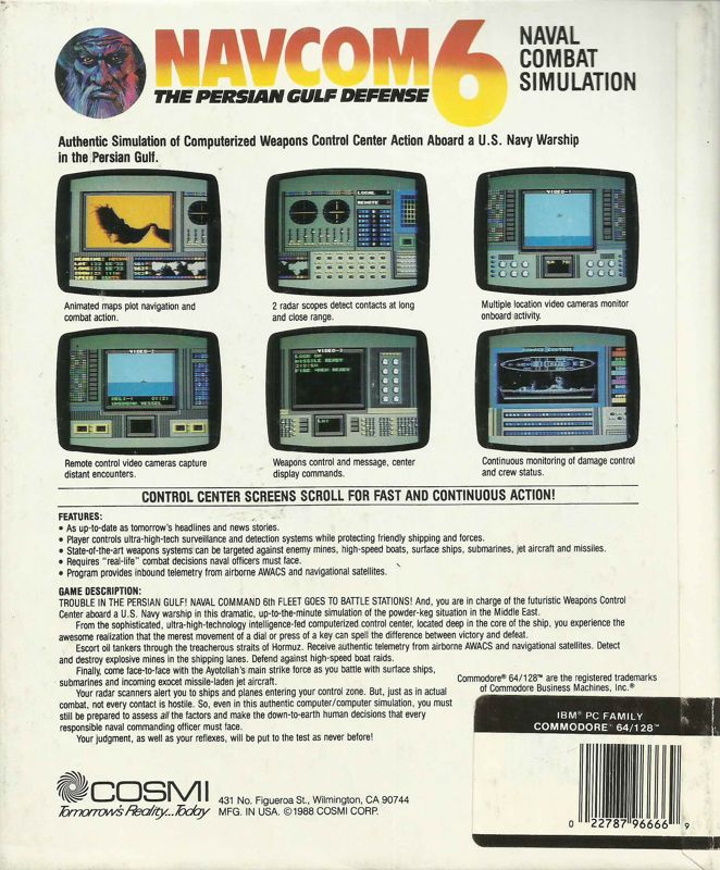 Navcom 6 The Persian Gulf Defense — box-2D-back (US)