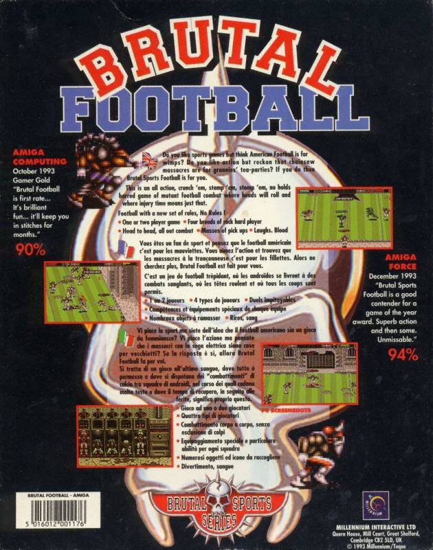 Brutal Football — box-2D-back (WOR)