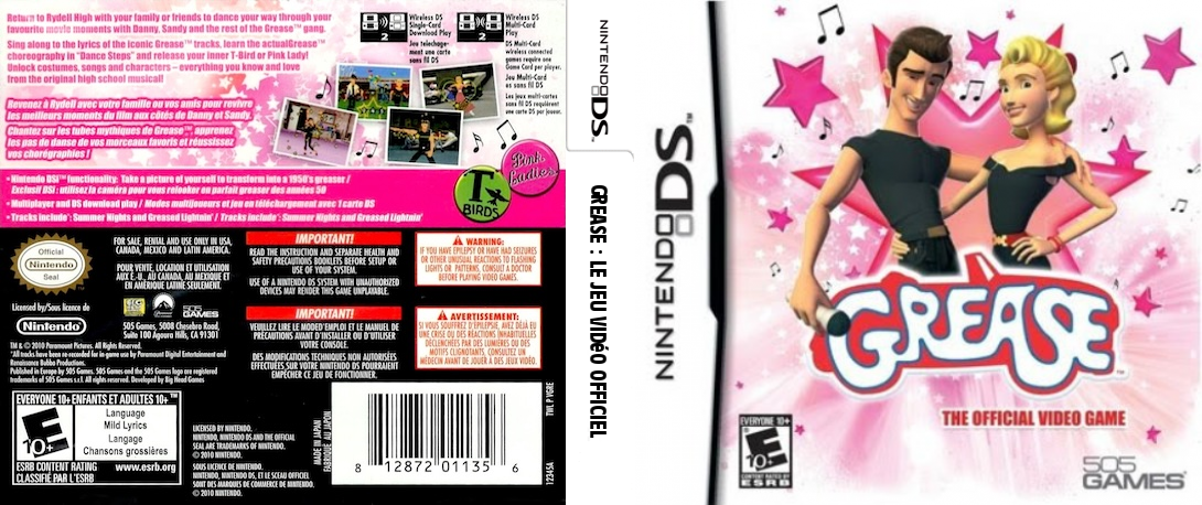 Grease - The Official Video Game — box-texture (US)