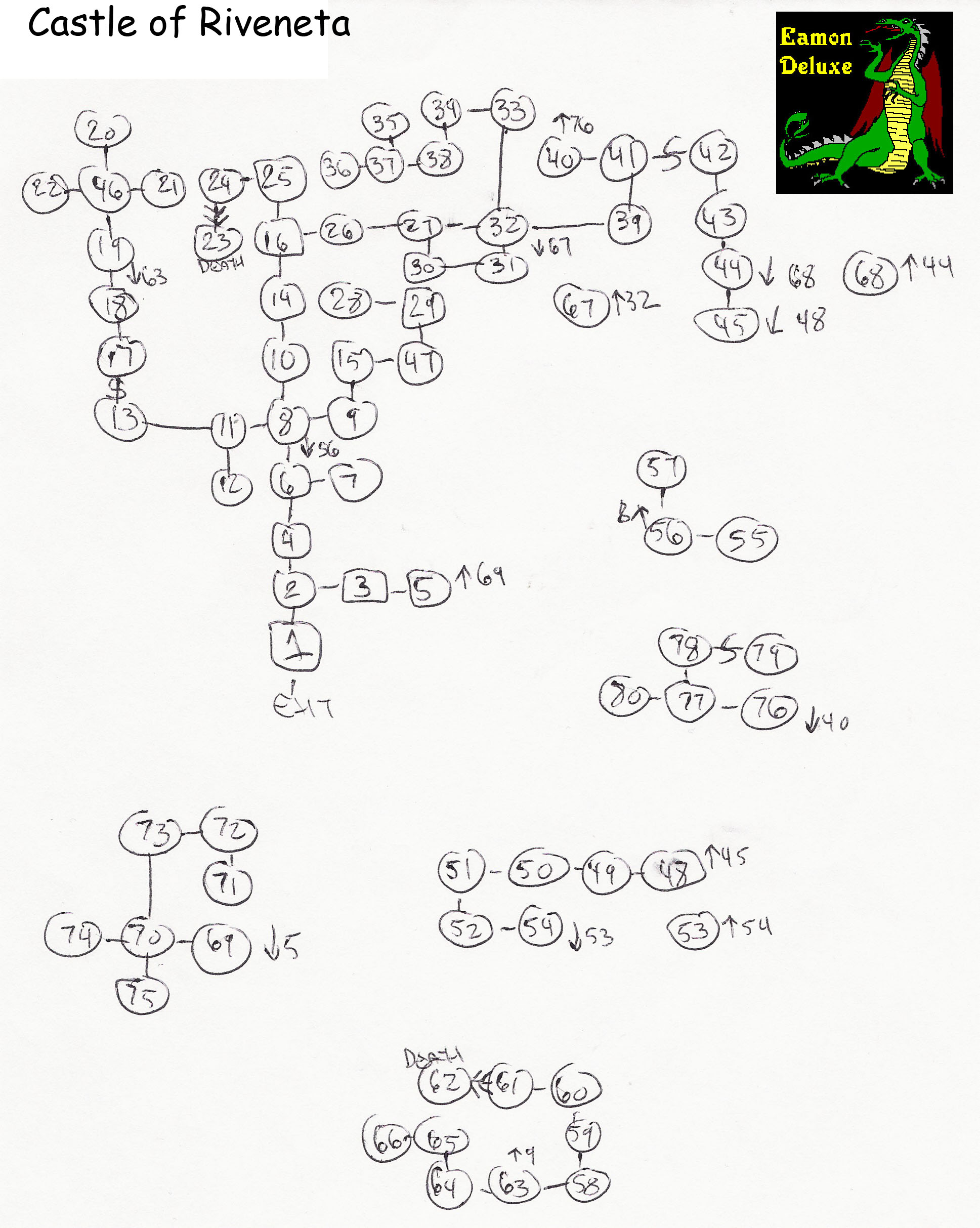 Eamon 084 - Castle of Riveneta — maps