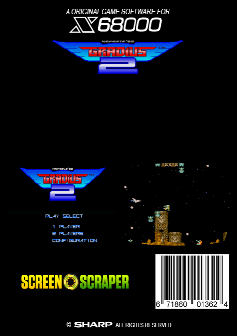 Nemesis '93 Gradius 2 — box-2D-back (SS)