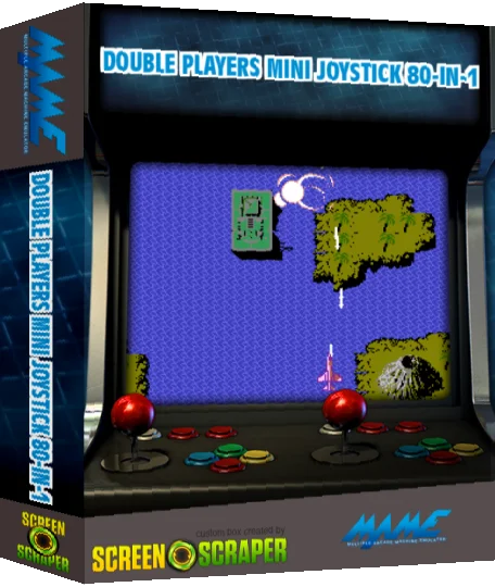 Double Players Mini Joystick 80-in-1 — box-3D (SS)