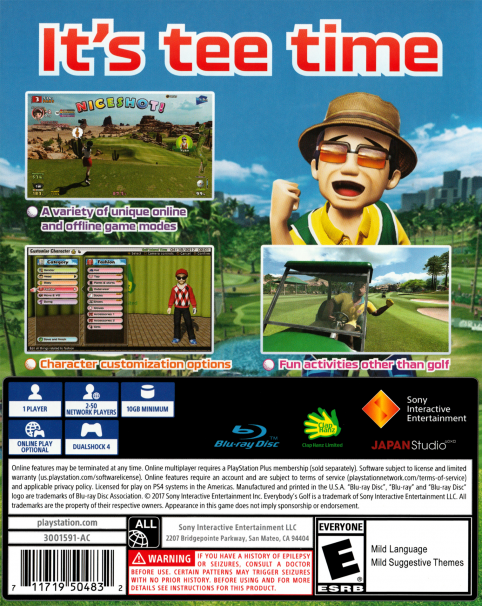 Everybody's Golf — box-2D-back (US)