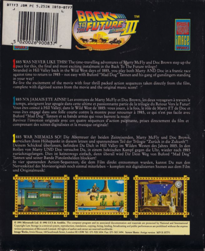 Back To The Future Part 3 — box-2D-back (EU)