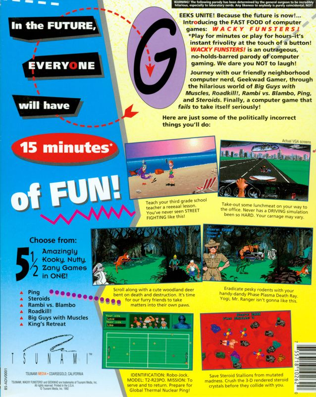 Wacky Funsters! The Geekwad's Guide To Gaming — box-2D-back (US)
