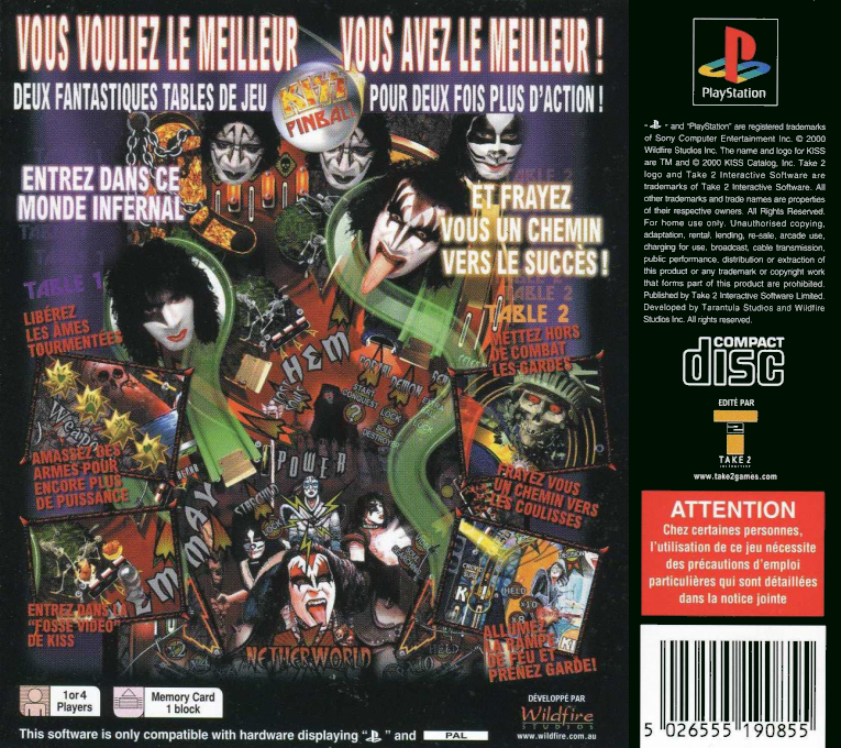Kiss Pinball — box-2D-back (FR)